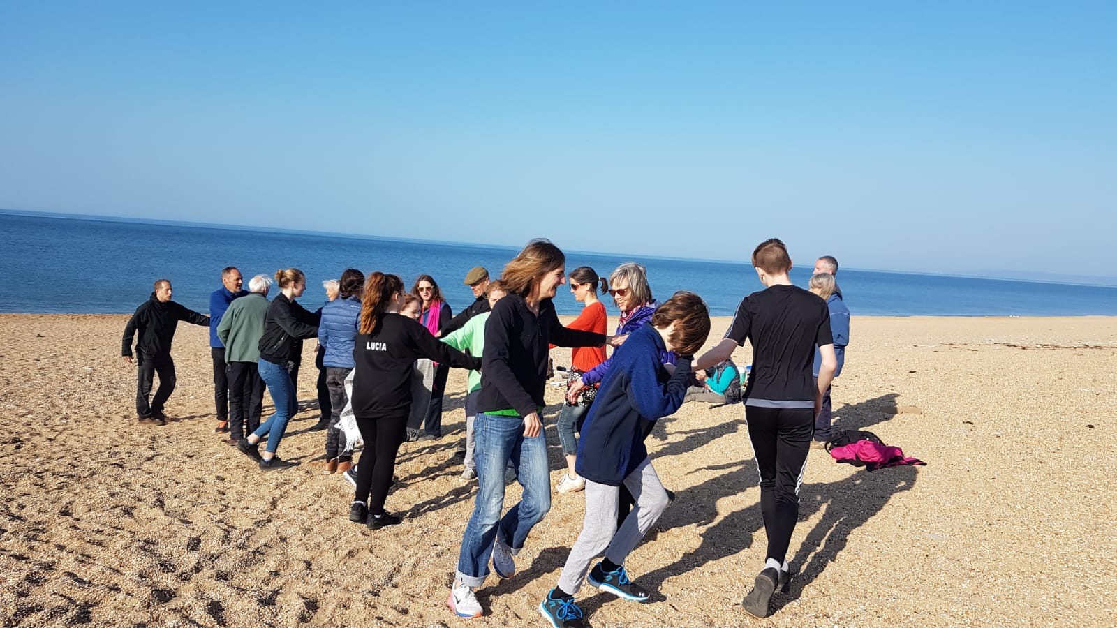Group photo on the beach